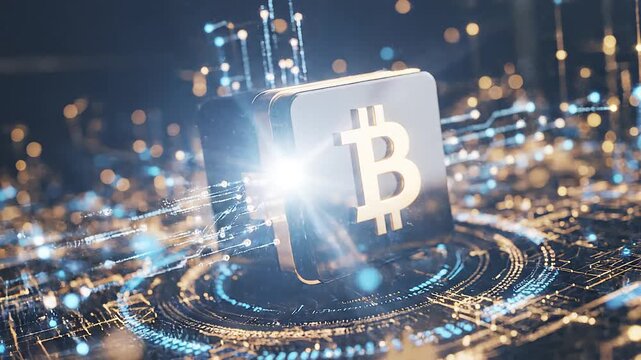 Bitcoin cryptocurrency digital gold money.