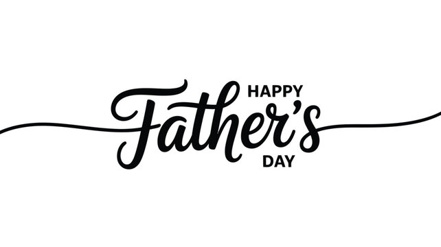Elegant calligraphy design celebrating father s day with decorative script