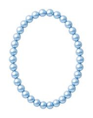 Obraz premium PNG Elegant blue pearl necklace
