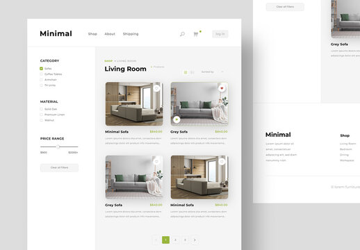Minimal Website Theme &ndash; Category Page