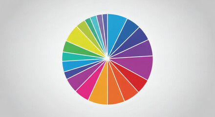 Fototapeta premium Color Wheel Diagram with 16 Sections, Gradient Colors
