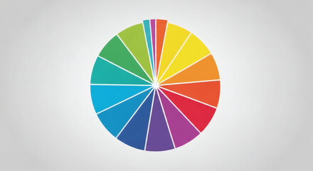 Obraz premium Color Wheel Diagram with 12 Sections of Different Colors
