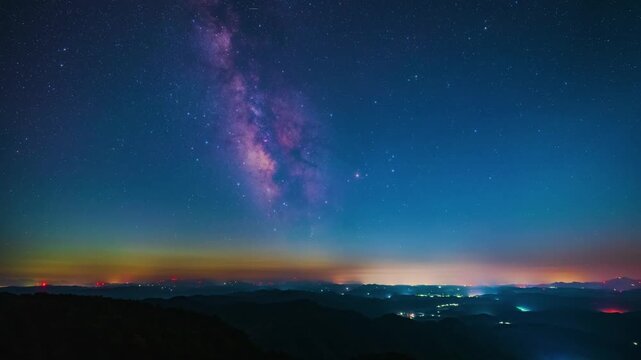 봉화 청량산 축융봉 은하수 4K 타임랩스, 대한민국