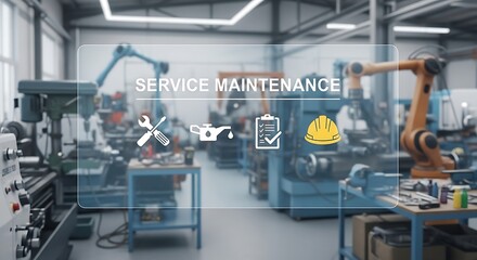 Service Maintenance Industrial Workshop Scene
