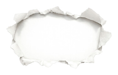 Obraz premium PNG Torn paper hole isolated background.
