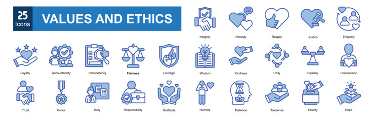 Fototapeta premium Values and Ethics 