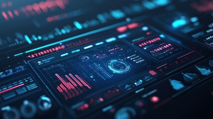 Obraz premium Digital dashboard interface