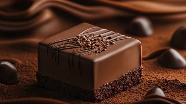 Explore the process of making chocolate cake with layers of rich chocolate and smooth frosting in a cozy kitchen setting