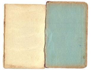 Vintage empty background of old book paper texture isolated