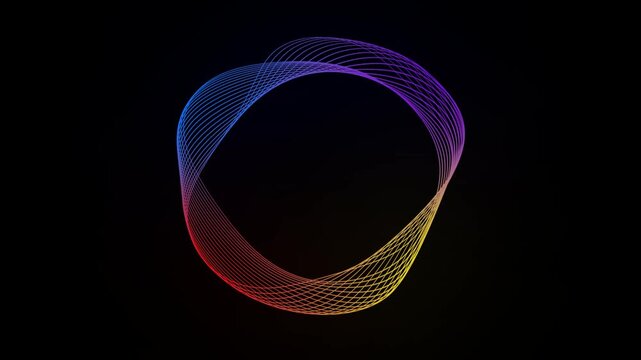 Creative Multicolor Waves lines. Horizontal HD energy lines with alpha channel.