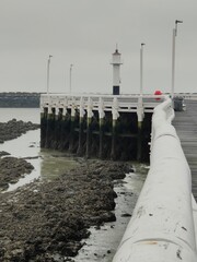 Fototapeta premium Oostende - Lighthouse on the pier