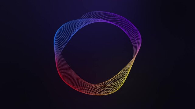 Creative Multicolor Waves lines. Horizontal HD energy lines with alpha channel.