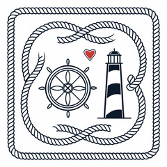 Nautical Rope Frame Vector Collection Elegant Rope Borders&rdquo; 