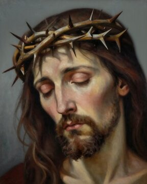 Rostro del calvario de Cristo.