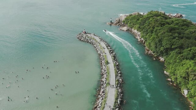 Barra da Lagoa Beach Praia Florian&oacute;polis Floripa Drone Landscape Paisagem