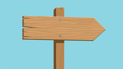Fototapeta premium Rustic wooden directional signpost with an arrow, indicating choices, directions, decisions, and paths in a journey or career.