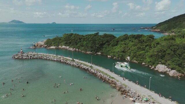 Barra da Lagoa Beach Praia Florian&oacute;polis Floripa Drone Landscape Paisagem