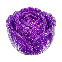 Fototapeta premium PNG Glittering purple cabbage art