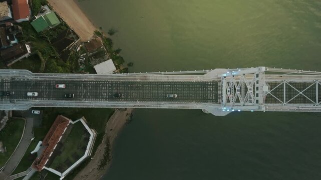 Hercilio Luz Ponte Bridge Florian&oacute;polis Floripa Drone Landscape Paisagem