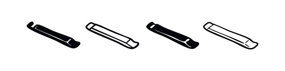 Obraz premium Hand-Drawn USB Drive Icons Set. Stylized Black and Outline Flash Memory Stick for Data Storage.