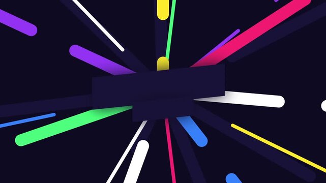 Multi color rays. Background and intro animation.