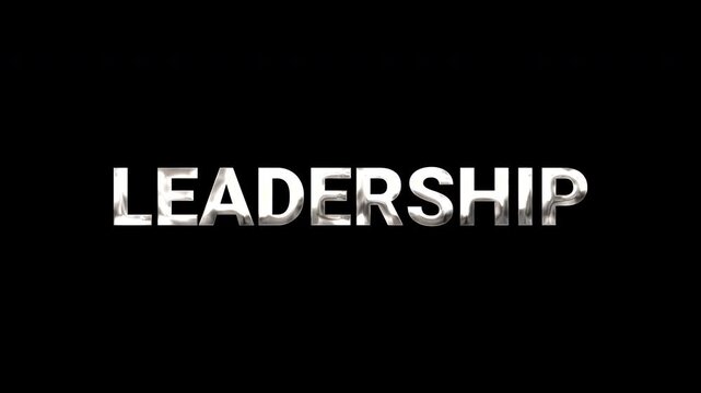 text animation Leadership silver effect