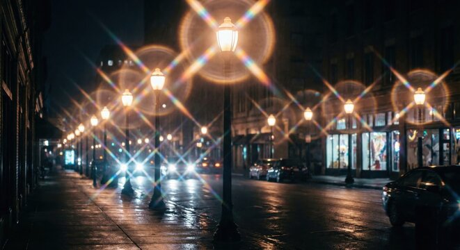 Visual simulation of night halos and glare from streetlights
