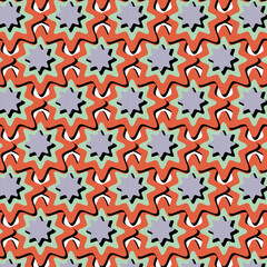 Abstract various colors stars elements pattern