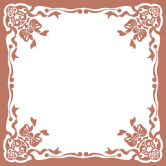 Obraz premium brown square border 004