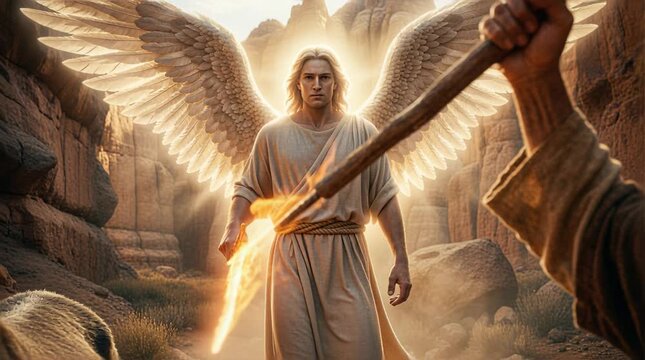 Balaam, King Balak, and the Talking Donkey, Angel Blocking the Prophet&rsquo;s Path