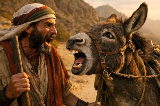 Balaam, King Balak, and the Talking Donkey, Angel Blocking the Prophet&rsquo;s Path