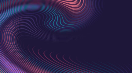 Fototapeta premium Vibrant purple and blue gradient wave pattern background