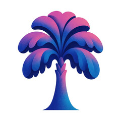 Naklejka premium PNG Vibrant abstract palm tree illustration.