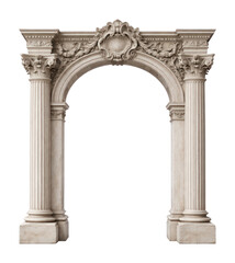 Obraz premium PNG Ornate classical architectural stone archway.