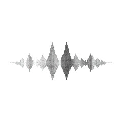 Obraz premium Minimalist audio waveform design.