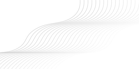 Flowing dots particles wave pattern halftone gradient curve shape isolated on white background.