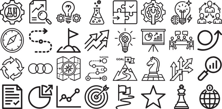 Strategic Navigation and Success Path Icons