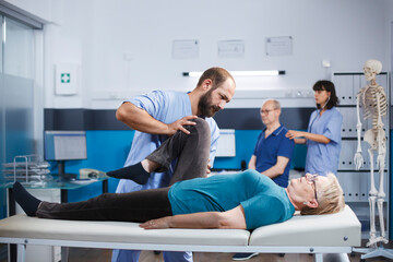 Physician assists retired woman with joint problems in obtaining orthopedic evaluation. Doctor does...