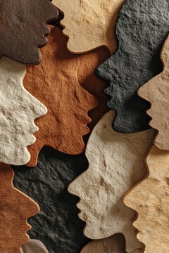 Puzzle pieces in various skin tones fitting seamlessly symbolize unity in diversity, highlighting inclusivity and cultural harmony.