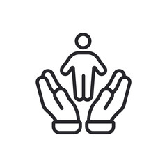 Obraz premium responsibility icons outline and Flat Style,transparent background