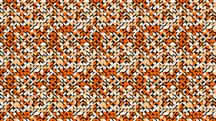 Vibrant orange and white cheetah print fabric texture background © Visual Graphics
