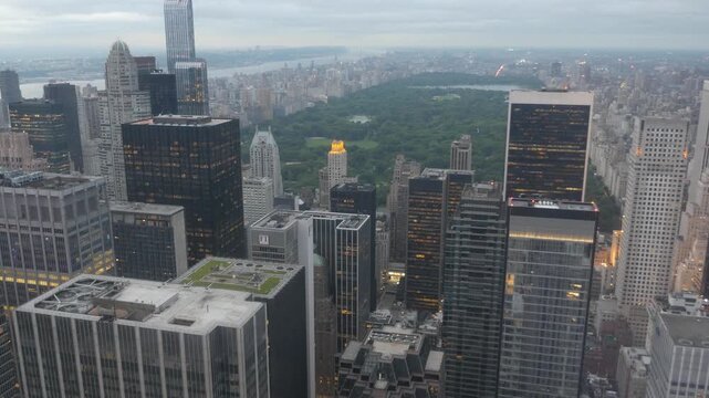 Central Park aerial view, Manhattan, New York City, New York, USA