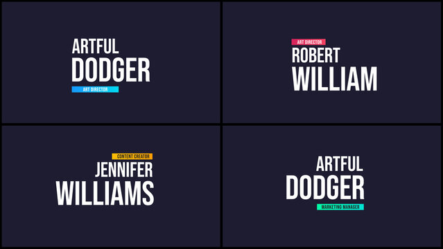 Bold Minimal Name Title Animation