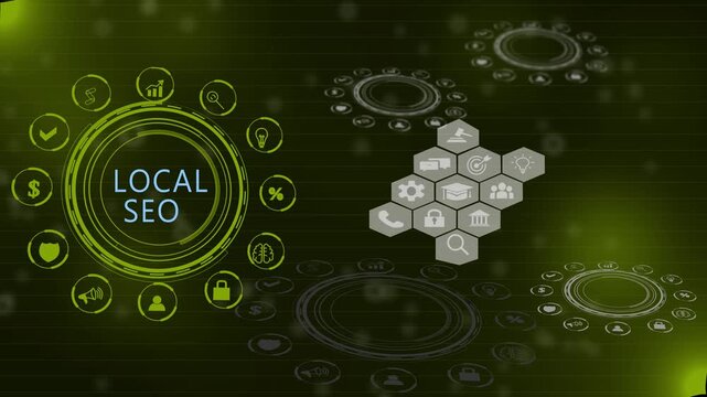 Local Seo Digital marketing and internet advertising concept. map location track.