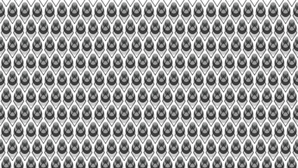Seamless Monochrome Geometric Pattern with Black and Grey Teardrop Shapes  Abstract Fish Scale Ornament Texture for Modern Textile, Wallpaper, and Digital Vector Design © awais