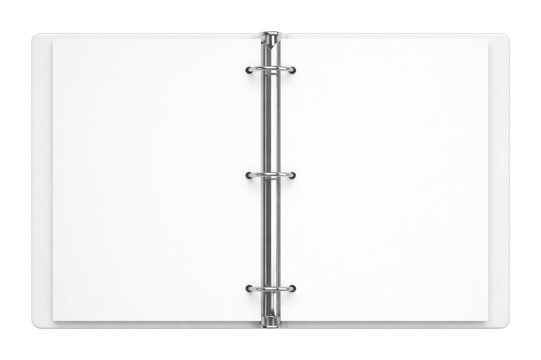 PNG Open blank ring binder notebook