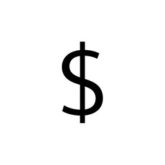Obraz premium Dollar Sign Symbol on White Background.