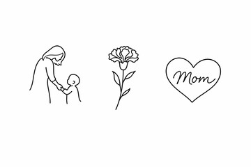 Tattoo design for mother and child love