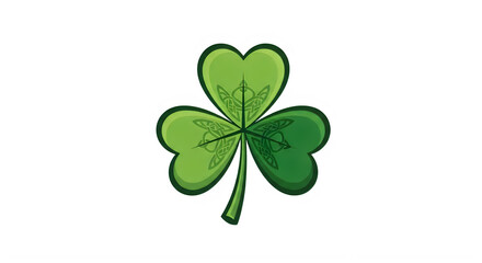 A vibrant illustration of a four-leaf clover symbolizing luck and fortune