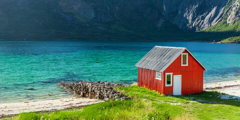 Fjord in Lofoten in Norway © by-studio